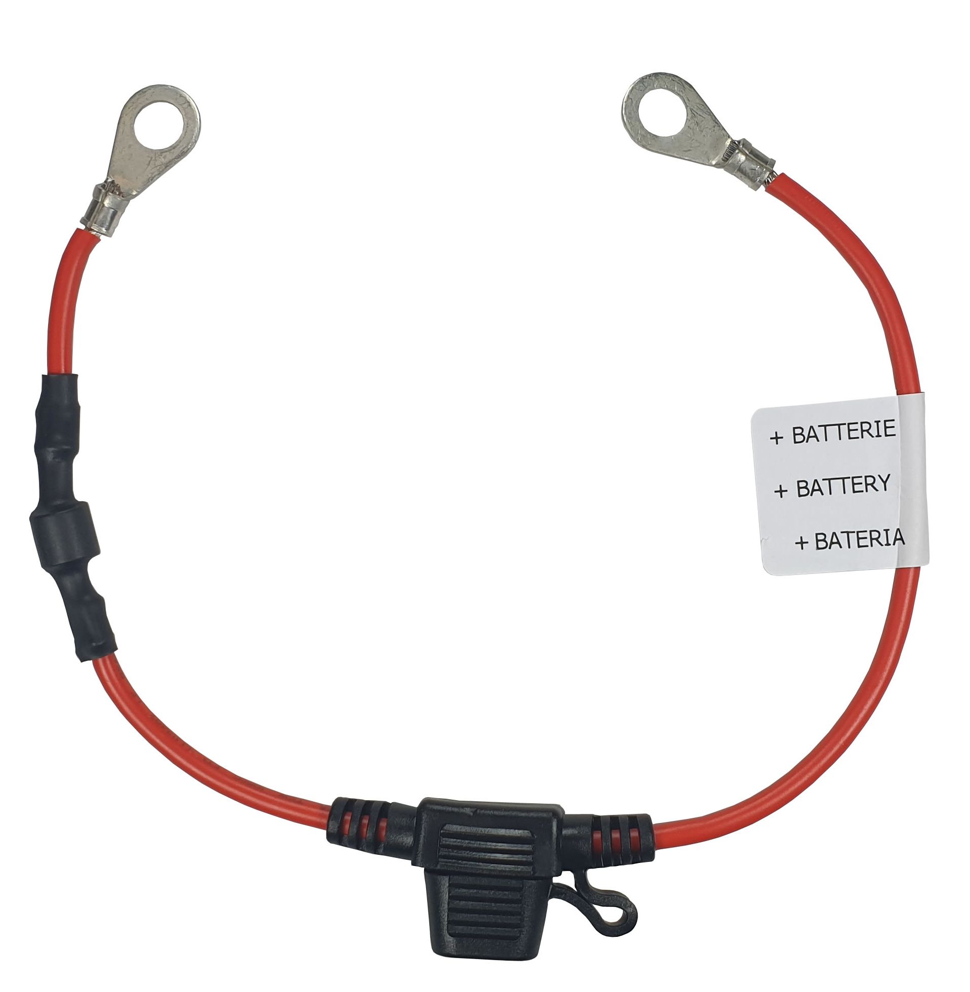 œillets M6 Câble Chargeur Batterie Bosch Avec Fusible 10A - Œillets M6, 52cm - 0189999270 Accessoire Chargeur Batterie