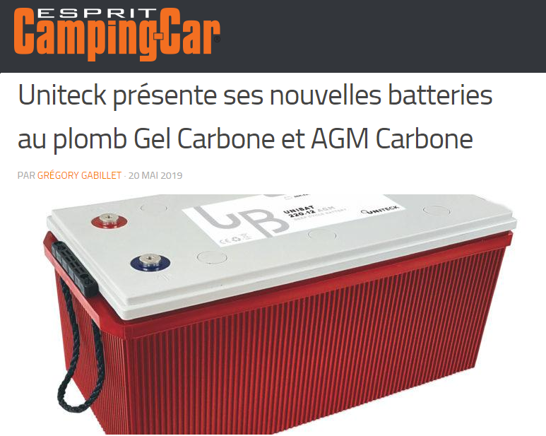 Uniteck présente ses nouvelles batteries au plomb Gel Carbone et AGM Carbone